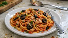ツナのコクで手早く満足:プッタネスカ風スパゲッティを同時進行で作るレシピ