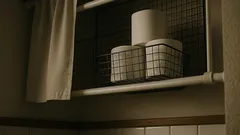 つっぱり棒でトイレ収納を増やす方法 穴あけ不要で上の空間を活用