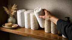 タオル収納は丸めて立てるだけで変わる 崩れにくくて取り出しやすい整え方