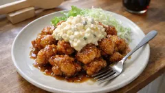 冷凍からあげでチキン南蛮：揚げずに甘酢だれを絡めて、タルタルで満足おかず