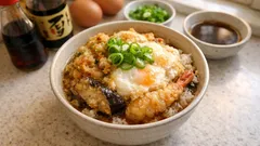 余った天ぷらがごちそうに変わる：麺つゆで簡単「天とじ丼」レシピ