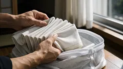 カーテン洗濯は折り方で差がつく びょうぶだたみで汚れもシワも抑えるコツ